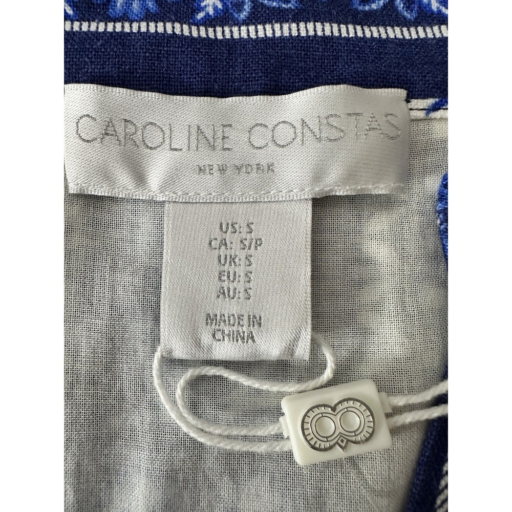 New Caroline Constas Maxi Dress Women's Small Linen Blend Resort Luxury Beach - Picture 6 of 11